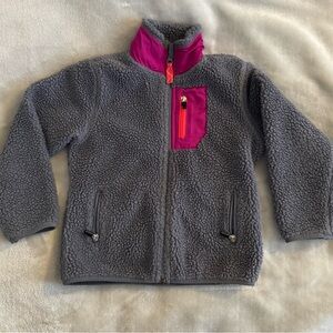 Kids Gray and Pink Fleece Jacket